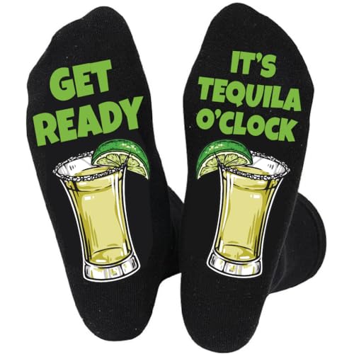 Tequila Funny Socks – Cocktail Novelty Gift for Men and Women
