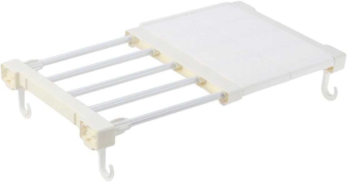 Retractable Closet Shelf 30-40cm Adjustable Organizer Rack White