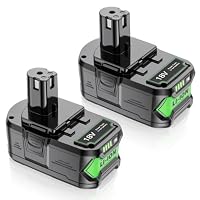 2 X 8000mAh für Ryobi Akku 18V, Ersatzakku für Ryobi One+ Akku, Kompatibel mit P108, P102, P103, P104, P105, P106, P107, RB18L40, RB18L50, RB18L13, RB18L15 und RB18L25 mit LED-Anzeige – Ansicht 1