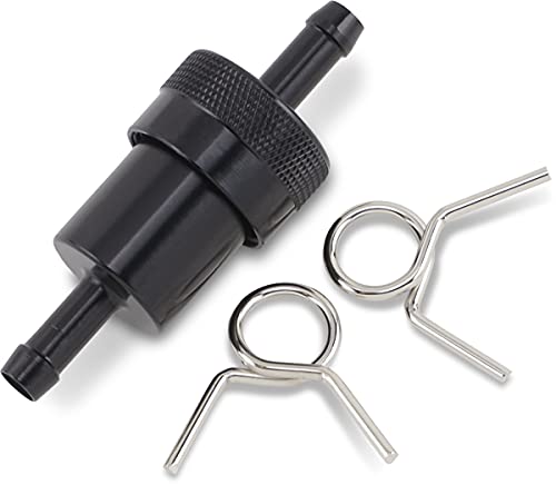 Filtre à essence CNC Emgo 5/16 noir pour stopper les impuretés et ratés moteur de moto