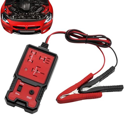 Ahuuen Probador de Relé Automático,Comprobador de Circuitos | Herramienta de Sistemas Eléctricos con Pinzas para Mantenimiento de Vehículos, Inspección de Equipos y Comprobación de Seguridad en