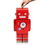 Piggy Bank for Boys, Personalized Piggy Banks, Large Robot Unbreakable Money Bank for Adults, Cool D