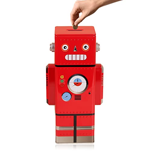 Piggy Bank For Boys, Personalized Piggy Banks, Large Robot Unbreakable Money Bank For Adults, Cool Decorative Coin Bank, Best Christmas Birthday Gifts For Kids Boys Girls Home Decoration (Red) #TOP4