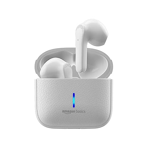 amazon basics True Wireless in-Ear Earbuds with Mic, 10MM Dual Drivers, Up to 56ms Low Latency, IPX5 Sweat & Water Resistant, Bluetooth 5.3, Up to 30 Hours Play Time, Fast Charging (White) (B0D7Q3M3LQ) Amazon Price History, Amazon Price Tracker