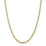 6mm 14K Solid Gold Handmade Rope Chain - 30 Inches