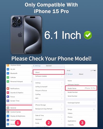 Image of 2 Pack for iPhone 15 Pro Privacy Screen Protector Gradient Colorful for iPhone15 Pro Anti-Spy Tempered Glass Full Coverage Anti Bluelight Easy Installation Frame (6.1 inch Blue)