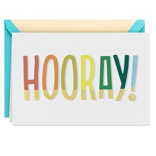 Hallmark Signature Congratulations Card (Hooray!) for Graduations, New...