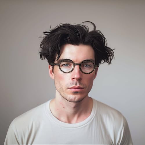 Image of LONDON MOLE Moley Blue light glasses | Round-shaped blue blockers | Anti-eyestrain | Unisex | Spring Hinges