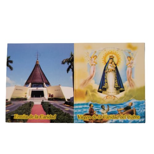 Miniatura 5 de Our Lady of Charity Oval Medal 1" with Our Lady of Charity Religious Holy Card Prayer, Caridad Del Cobre Virgin Mary