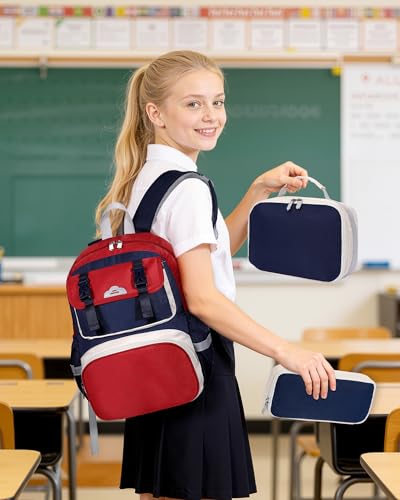 Image of Kids Backpack for Girls Boys Toddler School Bookbag with Lunch Box
