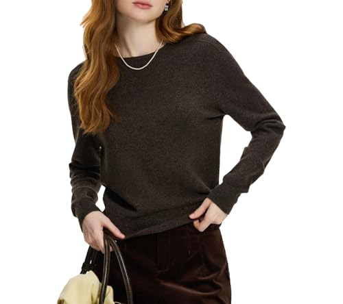 Women’s Seamless Wool Sweater – 100 Percent Wool One-Piece Knit Shirt, Crew Neck Pullover, Soft Versatile Top