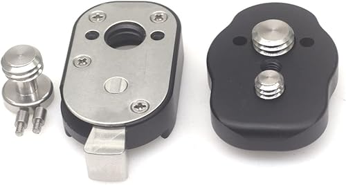 Miniatura 7 de Mini sistema de placa de liberación rápida con tornillos 38 M3 para monitores de cámara, brazos, accesorios, micrófonos, luces clave (negro)