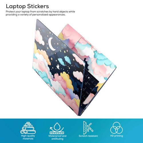 Image of Galaxsia Floral D35 Full Body Vinyl Laptop Skin /Sticker /Cover Upto 15.6 Inches Laptops Laminated-Removable-HD Quality Compatible for Hp-Dell-Sony-Lenovo-Asus etc.(15x10 Inches)