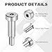 MECCANIXITY 4 Pcs 304 Stainless Steel Shoulder Bolt 8mm Shoulder Dia 18mm Shoulder Length M6x1 Thread Hex Socket Shoulder Bolts for Hydraulic Injection Molding Machinery Industries