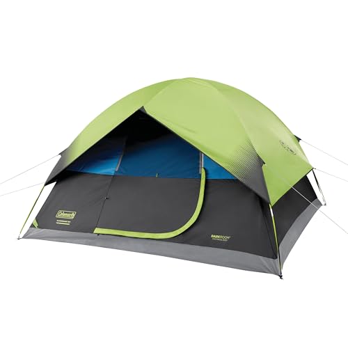 Coleman Sundome Dark Room 4/6 Person Tent, Blocks 90% of Sunlight to Keep Inside Cool, Weatherproof...