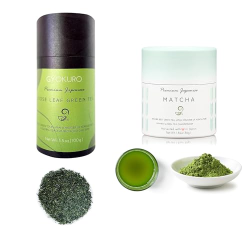 Té japonés surtido Matcha y Gyokuro 5.29 oz miniatura 1