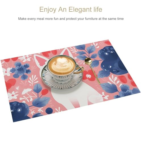 Set de table antidérapant chat résistant chaleur pour repas de fête