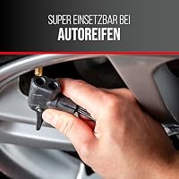 HEYNER® 22500N Fußluftpumpe Doppelzylinder 2 Zylinder mit Manometer bis 10 bar + Tasche – Ansicht 8