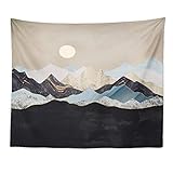 山/満月 タペストリー 230*180 ウォールアート ホームインテリア 寝室 リビングルーム 寮の装飾 おしゃれ インスタ映え 女の子 男の子 デザイン カフェ風 ホームデコレーション 大判 水彩プリント