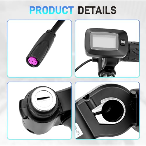 Image of New Ebike Throttle Integrated Display with M Button Compatible with Tuttio Soleil 01 Electric Dirt Bike Note: The New One Is Not Compatible with the One Without M and Cannot Be Used Interchangeably
