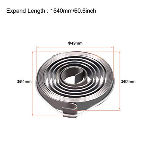 Ressort de rappel pour perceuse uxcell en acier inoxydable de 1540 mm de long - 4