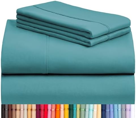 LuxClub 4 PC King Sheet Set, Deep Pockets Wrinkle Free Cooling Be...