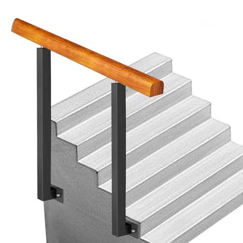 Rampe d'escalier en bois et fer forgé au design haute finition