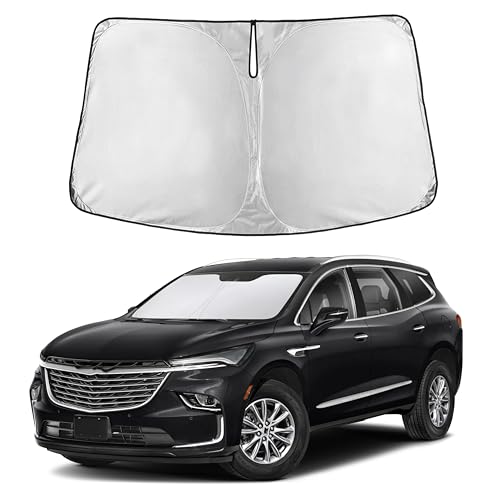 Image of Autovir Windshield Sun Shade Fit for 2018-2022 2023 2024 Buick Enclave | Sunshade, Front Car Window Shades Sun Visor, Blocks UV Rays & Heat, Car Accessories