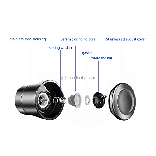 Red Baron Gourmet Peppercorn Blend, Organic, 100% Natural, With Elegant Grinder 7 Inch Tall, Stainless Steel And Glass Grinder, With Adjustable Ceramic Grinder. #TOP6