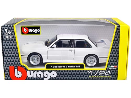 Modelo de auto Bburago 3 Series M3 E30 1:24 blanco