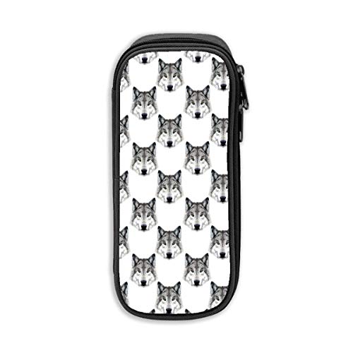 Preisvergleich Produktbild Wolf Pencil Pen Case Beuteltasche Student Stationery Office Kosmetische Schminktasche Aufbewahrung Schwarz