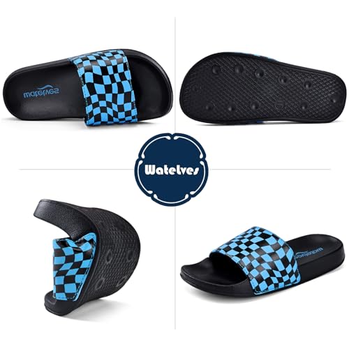 Image of WateLves Girls & Boys Slide Sandals Kids Summer Slippers Slip On for Outdoor Beach Pool Shower (Little Kid /Big Kid)