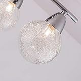 AUROLITE BOLLA 3xG9 LED Bulbs Included - Semi Flush Ceiling Light, Polished Chrome Finish, 12W, Ideal for Living Room, Bedroom, Kitchen, and Hallway (Straight, Natural White 4000K) - Image 3