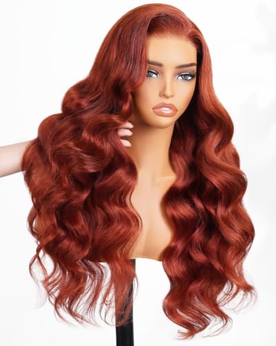 Image of Arabella Glueless Wigs 6x5 HD Lace Reddish Brown Loose Body Wave Wig 20inch