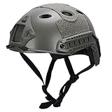 LOOGU Airsoft Helmet, Fast PJ Type Bump Tactical Protective Gear for Outdoor Activities with 12-in-1 Face Mask
