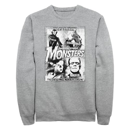 Universal Monsters Vintage Horror Mens Pullover Crew Fleece