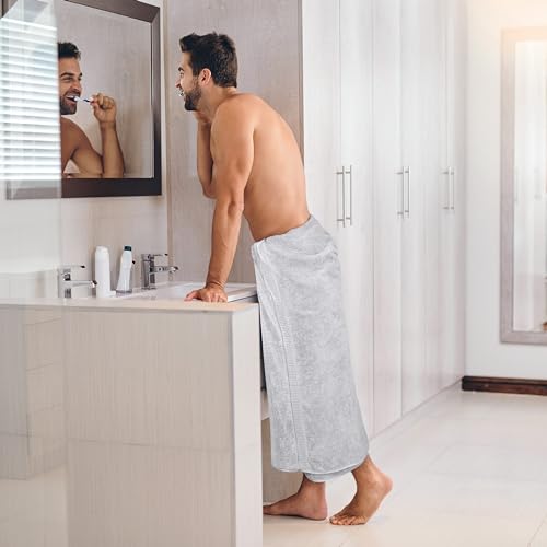Image of Utopia Towels Jumbo Bath Sheets, 2 Pack, 35x70 in, 600 GSM Cotton, Silver | Extra Large Ring Spun Cotton Bath Sheets - Soft, Plush, Quick-Drying, Highly Absorbent, Great for Everyday Use