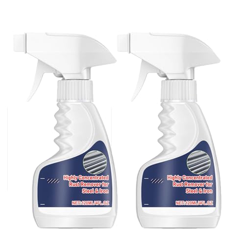 Dissolvant de rouille haute performance pour métal, puissant dissolvant de rouille pour métal et acier inoxydable, Highly Concentrated Steel Rust Remover, Spray Anti-Rouille Instantané (2PC)