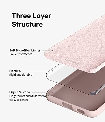 Coque Galaxy S21 FE rose silicone protection intégrale housse Goospery - 4