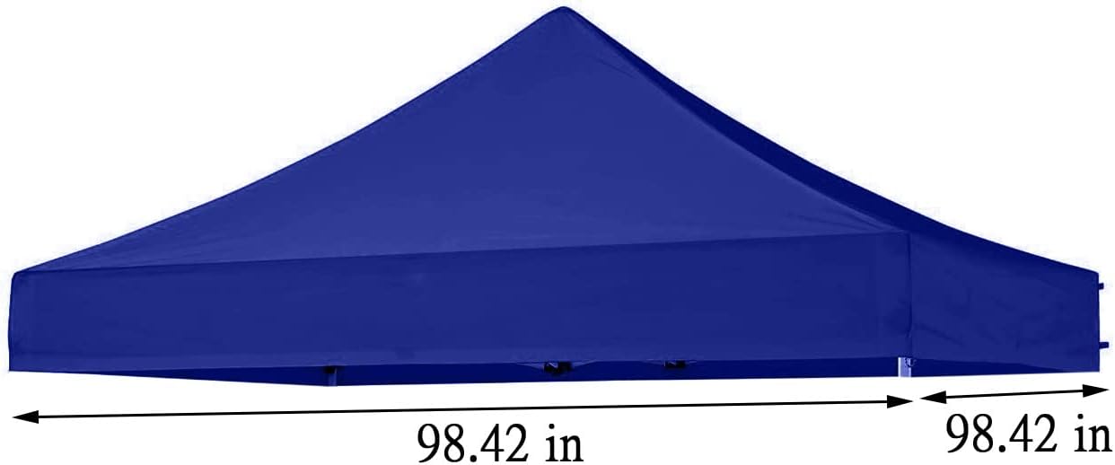 8x8 Canopy Replacement Top, Pop Up Canopy Tent for Commercial Instant Outdoor Portable Patio Lawns Gazebo Outside Camping Blue