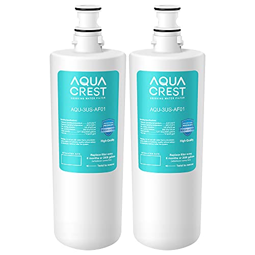 AQUACREST 3US-AF01 Under Sink Water Filter, NSF 42 Certified Replacement for Standard 3US-AF01, 3US-AS01, Aqua-Pure AP Easy C-CS-FF, WHCF-SRC, WHCF-SUFC, WHCF-SUF Water Filter (Pack of 2)