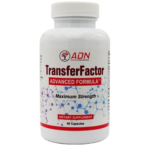 American Dream Transfer Factor Advanced Formula - Immune System Support with Super Mushroom Blend (Maitake, Shiitake, Cordyceps), and extracts of Cow Colostrum - 60 Capsules