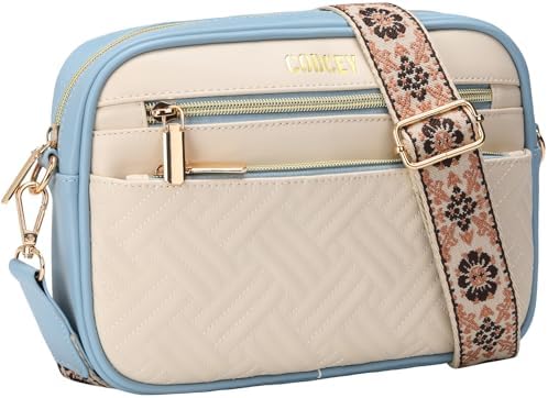 Small Crossbody Bags for Women Trendy Quilted Vegan Leather Sling Purse Shoulder Handbags with Adjustable Strap