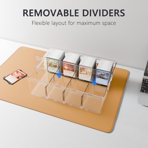 Image of Trading Card Storage Box - Clear Large Card Organizer Holds 12000 Cards with Foam Inserts Blocks - Display Case for TCG & Sports Cards(4-Pack)