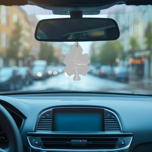 Image of SWITCH Car Air Freshener + Screen Cleaning Cloth Combo | New Car Scent | Luxury Hanging Perfume | Long Lasting Aroma | Refreshing Smell | Car Accessories Interior (Pack of 1)
