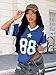 Y2k Jersey Shirts for Women Oversized V Neck Number Graphic Tees Football Streetwear Fashion Shirt Vintage Top Blue