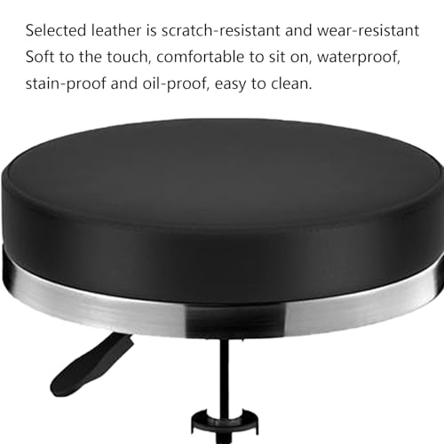 Tabouret pivotant à roulettes réglable en hauteur métal rouge