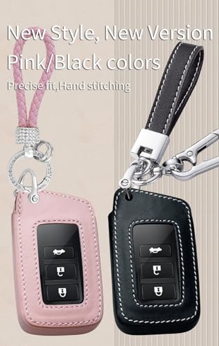 Boîtier de clé Lexus en cuir rose pour éviter les rayures et chutes du boîtier GX460