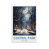 NABIQUE Central Park New York Vintage-Reiseposter, 20 x 30 