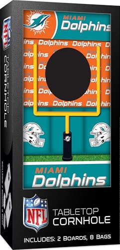 MasterPieces Officially Licensed NFL Miami Dolphins Tabletop Cornhole for Adults